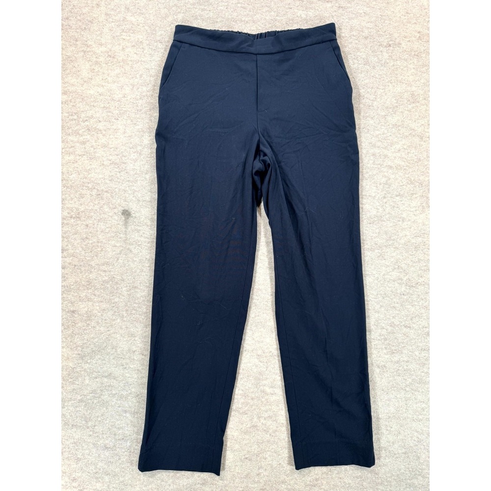 Banana Republic Leggings Women 6 Navy Stretch Elastic Waist Pull on Straight Leg